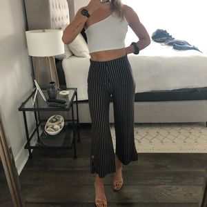 Zara striped cropped culottes 💋